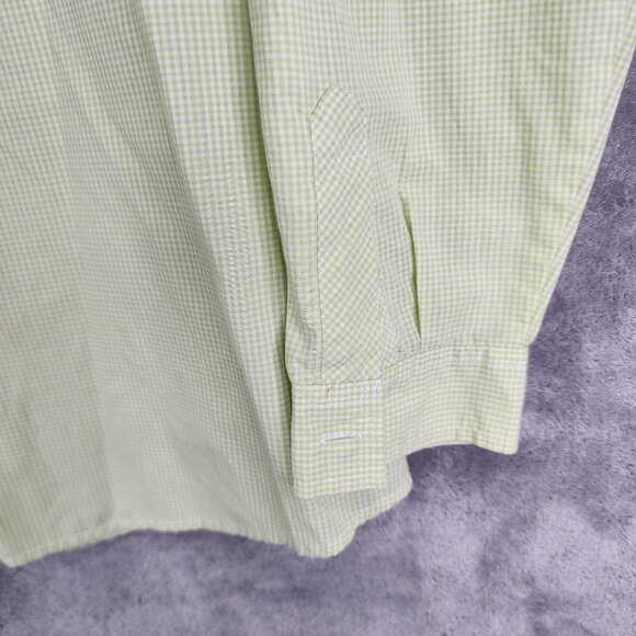 Women's Green Checkered Cherokee Shirt Long Sleeve Button Down Size 18W - Picture 3 of 9
